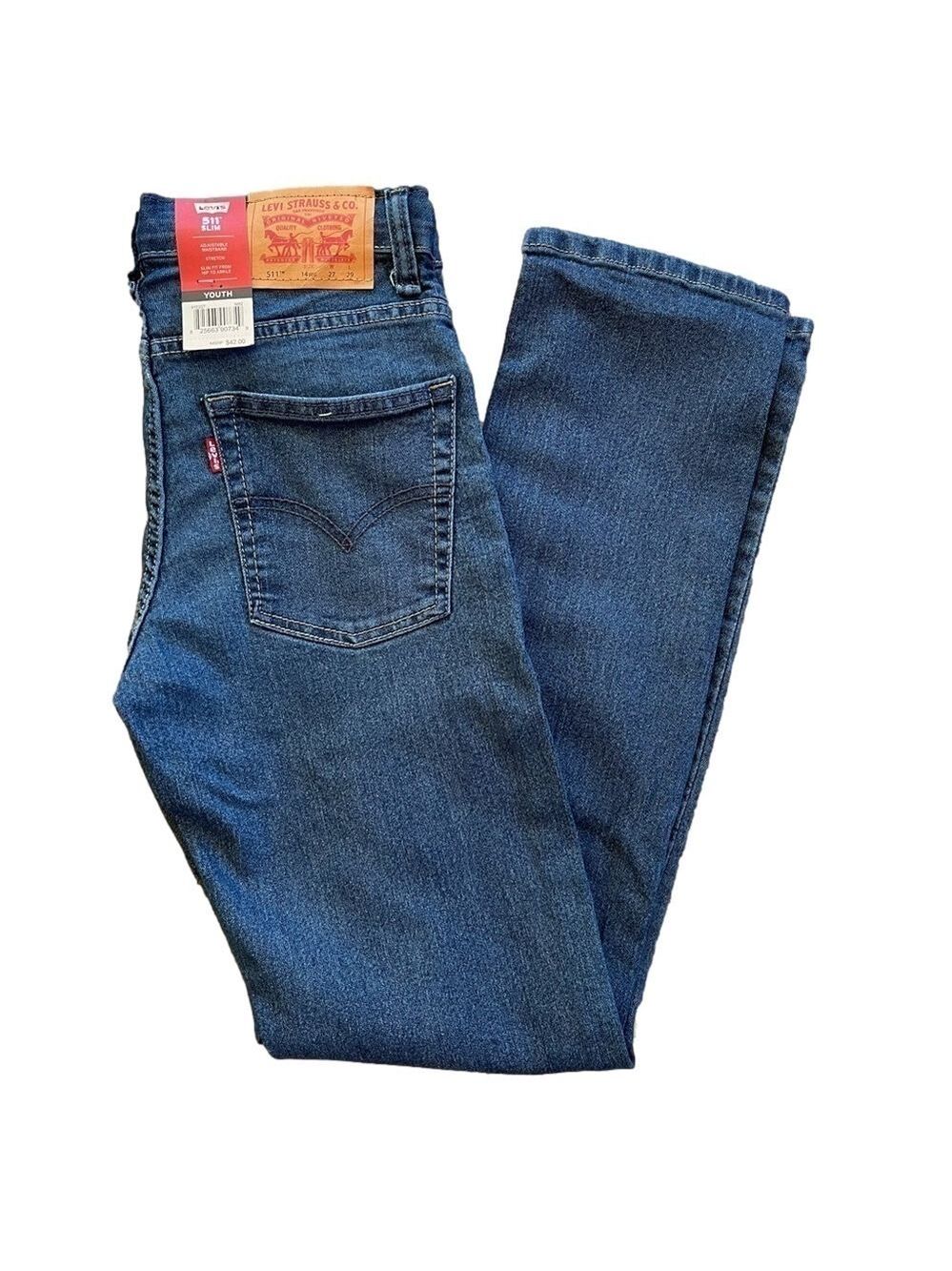 Levi’s youth 511 slim medium rinse jeans boys size 12